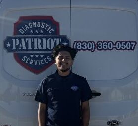 Patriot Diagnostic Services automotive technician with mobile diagnostic service van